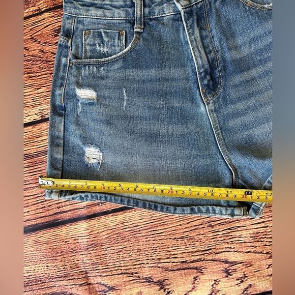Zara Premium Trafaluc‎ Denim Jeans Shorts Womens Size 4 Blue - Picture 9 of 9